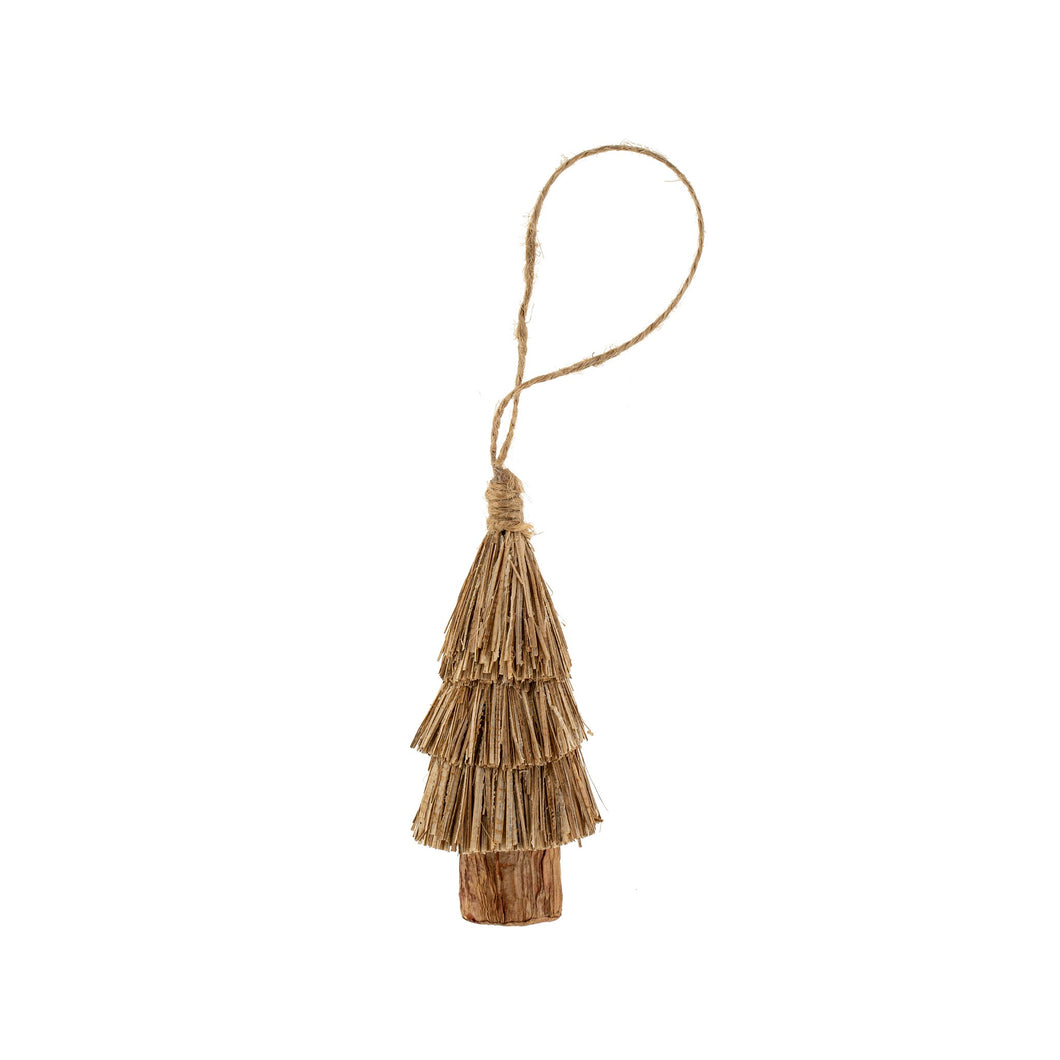 Natural Straw Tree Ornament