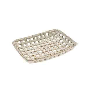 Porcelain Basket Weave Tray