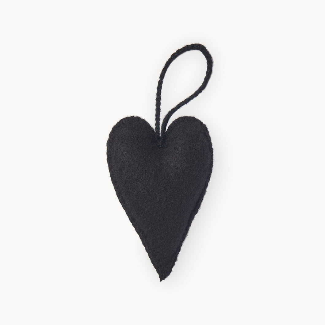Hand Embroidered Heart Ornament