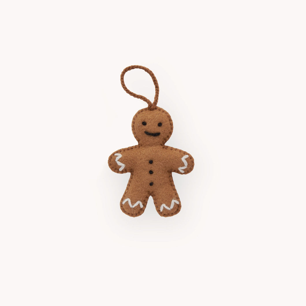 Hand Embroidered Gingerbread Ornament