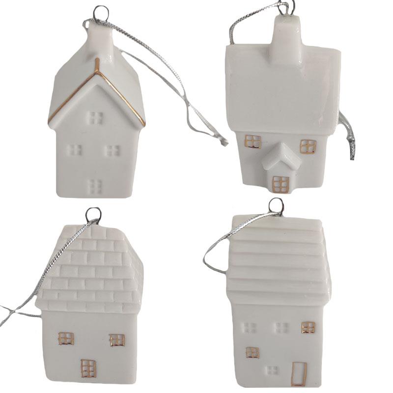 Ceramic White House Ornament (1 pc.)