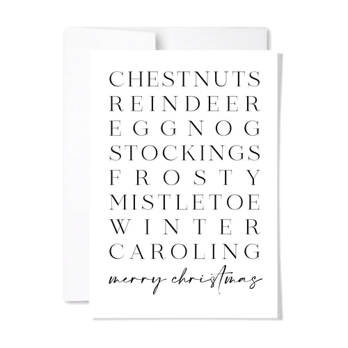 Christmas List Card