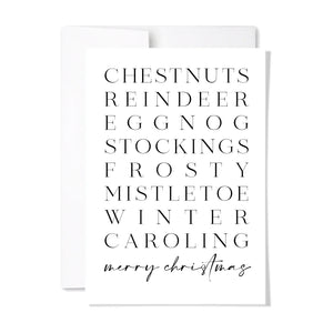 Christmas List Card