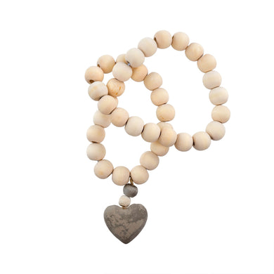 Wooden Beads (Concrete Heart)
