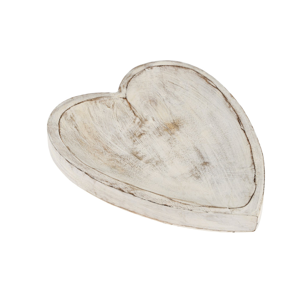 Heartbeat Wooden Tray (White or Brown)