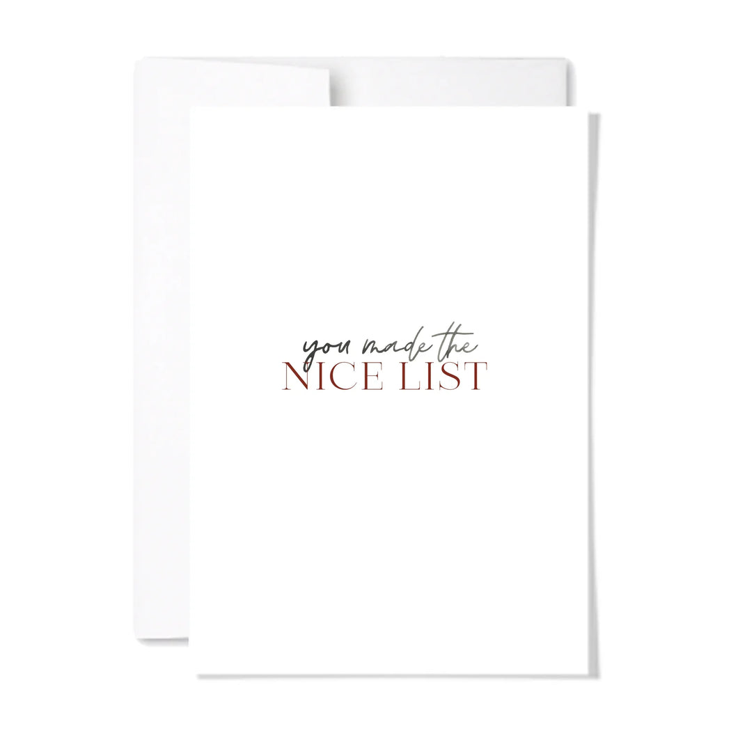 Nice List Card