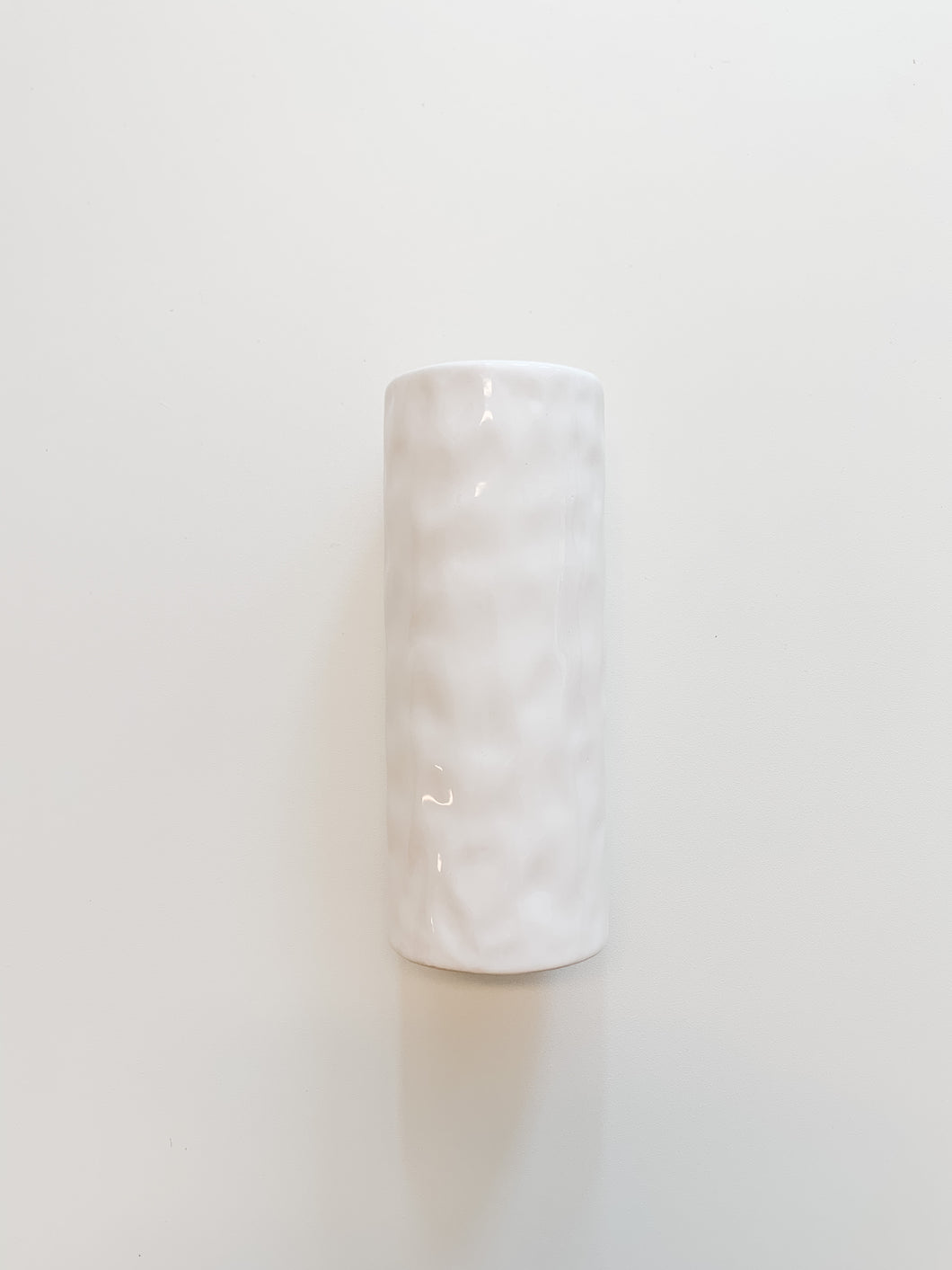 Dimpled Ceramic Vase (White)