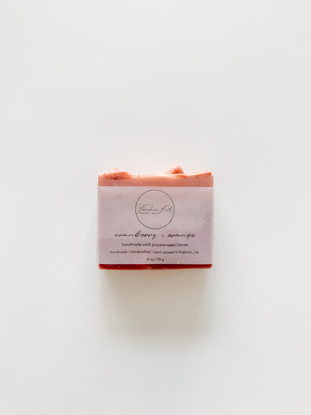 Luxury Cold Pressed Soap - Cranberry + Orange