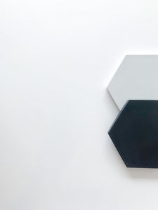 Hexagon Concrete Tray (Black or White)