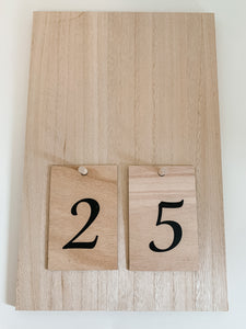 Wooden Countdown Calendar Sign